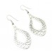 Traditional dangle women filigree earring 925 Sterling Silver B 925
